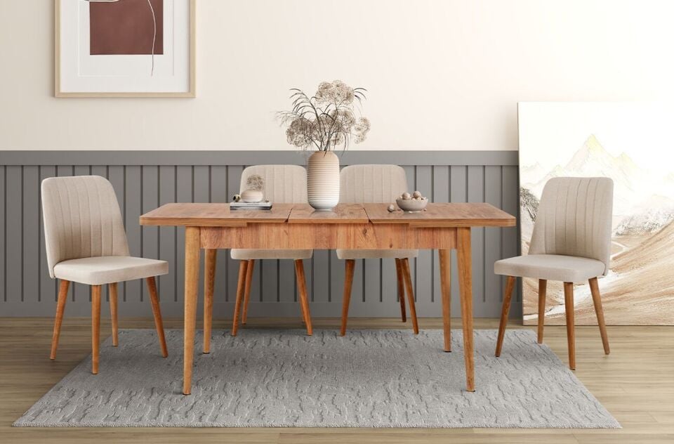 Sembol Medium Masa Takımı Atlantik Krem