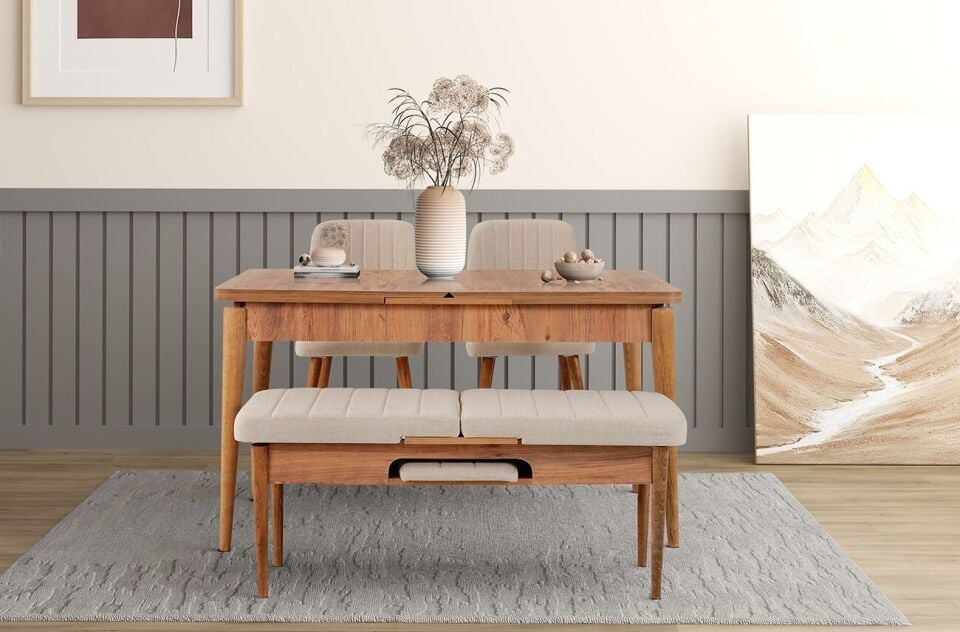 Sembol Mini Masa Takımı Atlantik Krem