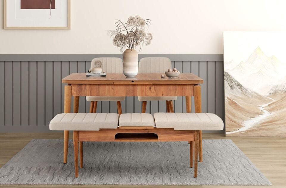 Sembol Mini Masa Takımı Atlantik Krem