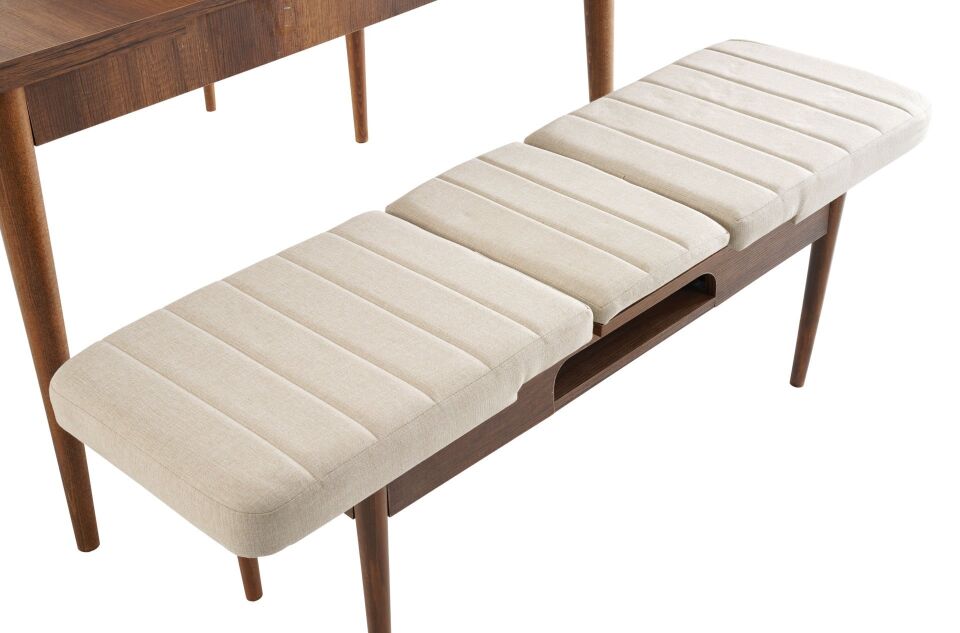 Sembol Mini Masa Takımı Ceviz Krem