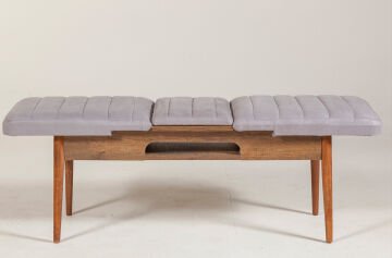 Sembol Mini Masa Takımı Ceviz Soho Gri